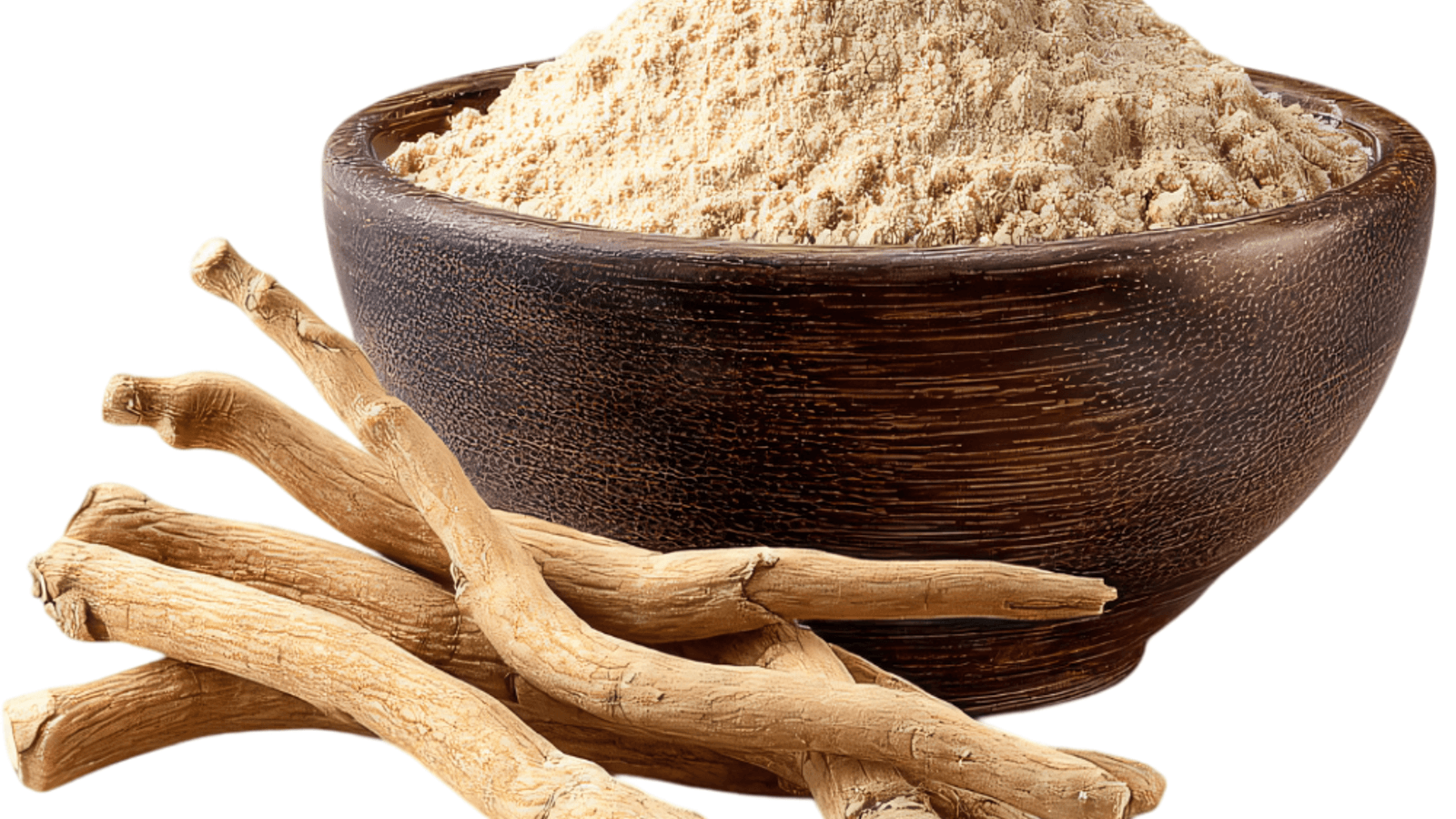 Ashwagandha Powder — bowl and spoon