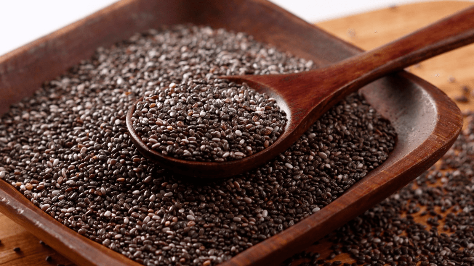 Chia Seeds — bowl and spoon