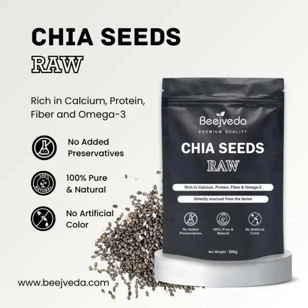 Beejveda Organic Chia Seeds: Your Daily Dose of Health & Vitality - Image 3