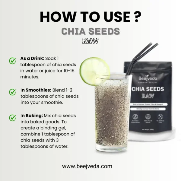 Beejveda Organic Chia Seeds: Your Daily Dose of Health & Vitality - Image 4